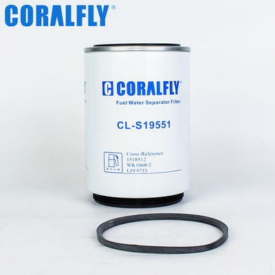 Coralfly Construction Machinery Fuel Water Separator Filter 1518512 WK1060/2 LFF9753 For Scania