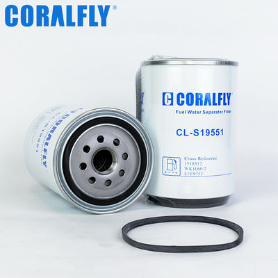 Coralfly Construction Machinery Fuel Water Separator Filter 1518512 WK1060/2 LFF9753 For Scania