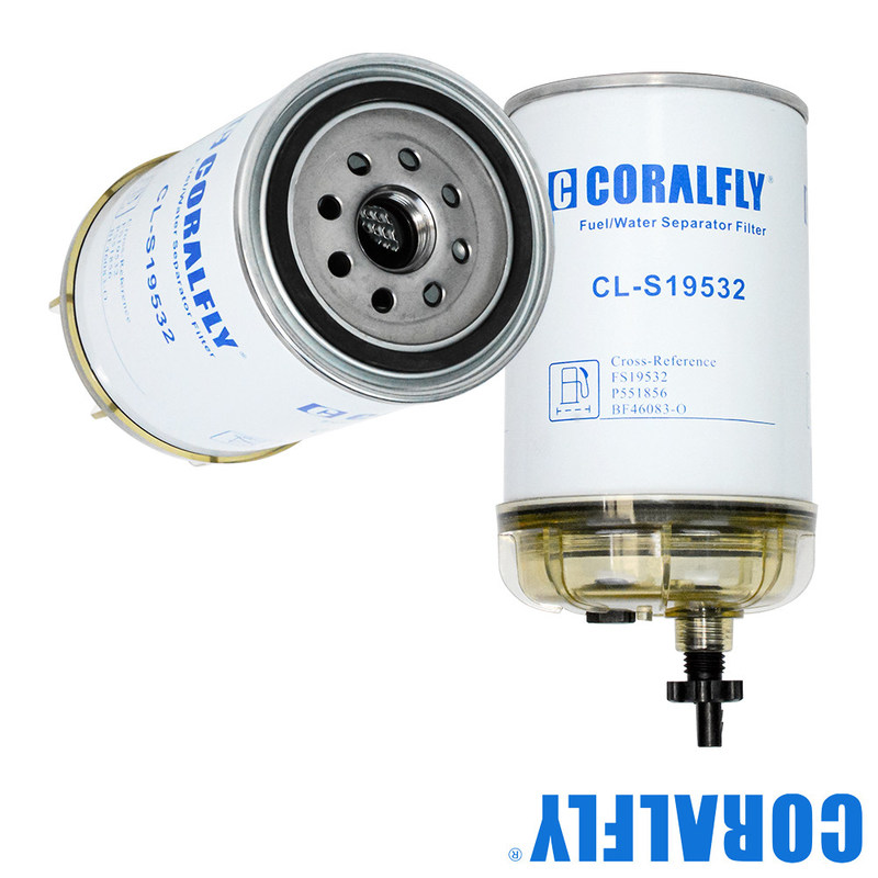 Coralfly Construction Machinery Fuel Water Separator Filter FS19532 P551856 BF46083-0 For Fleetguard Donaldson